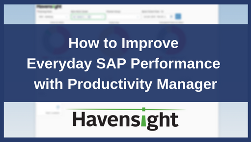 How to Improve Everyday SAP Performance with Productivity Manager